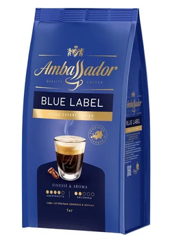 Кава в зернах Ambassador Blue Label 1 кг GR2025-588  фото