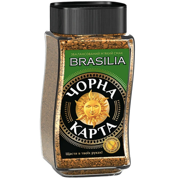 Кава розчинна Чорна Карта Brasilia 190 г GR2025-560 фото