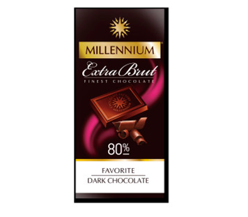 Шоколад Millennium Favorite Brut экстрачерный 80% 100г GR2025-261 фото