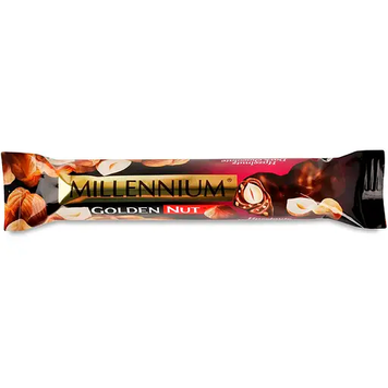Шоколад Millennium Golden Nut черный с целым орехом 40г GR2025-263 фото