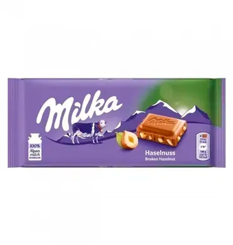 Молочный шоколад с измельченным лесным орехом Milka Hazelnut 100г GR2025-185 фото